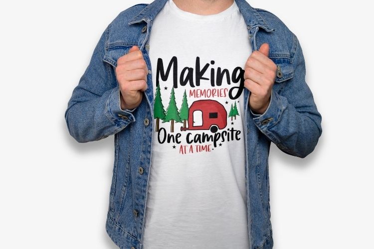 One Campsite At a Time - Camping PNG Design Shirt Mockup Image.jpg