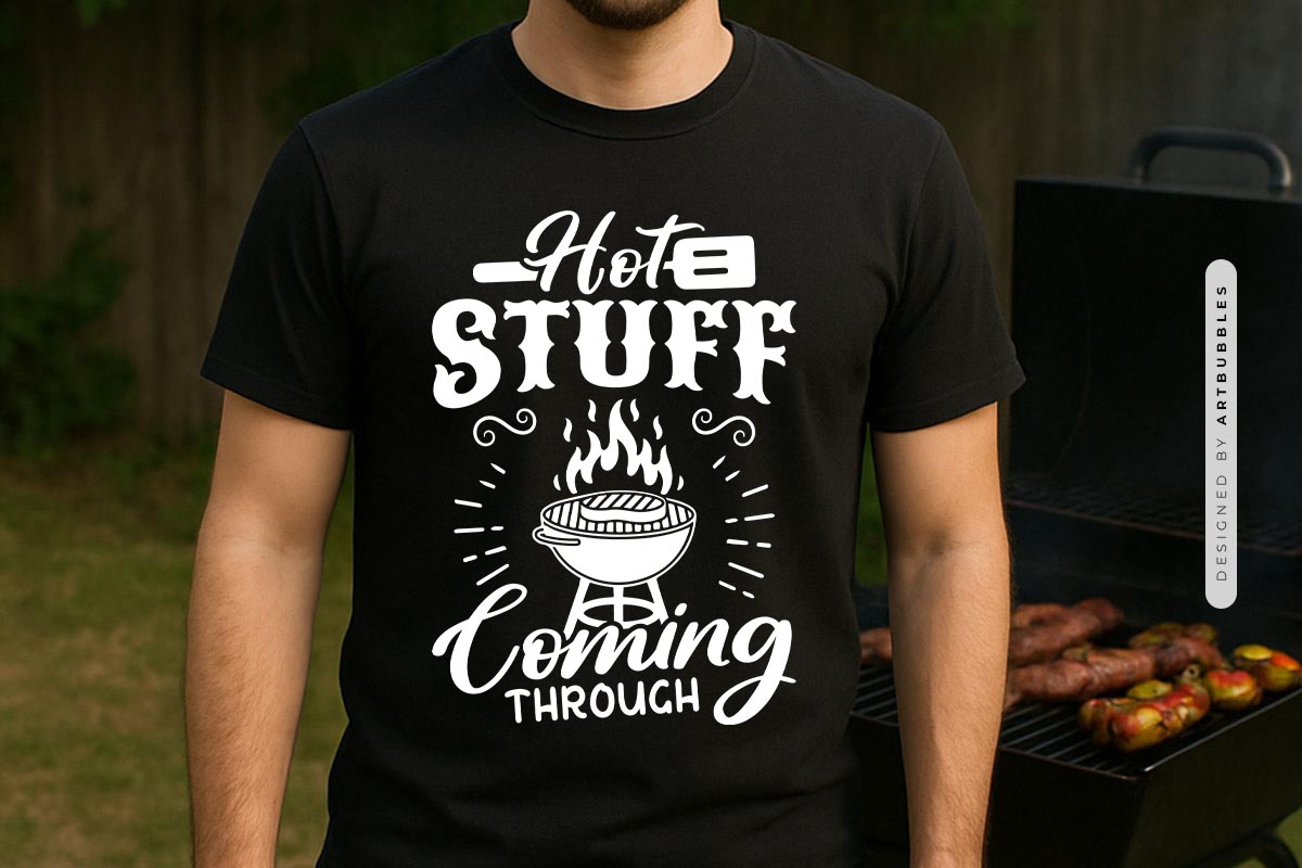 Hot Stuff Coming Through - Grilling SVG Design Tshirt Mockup Image.jpg
