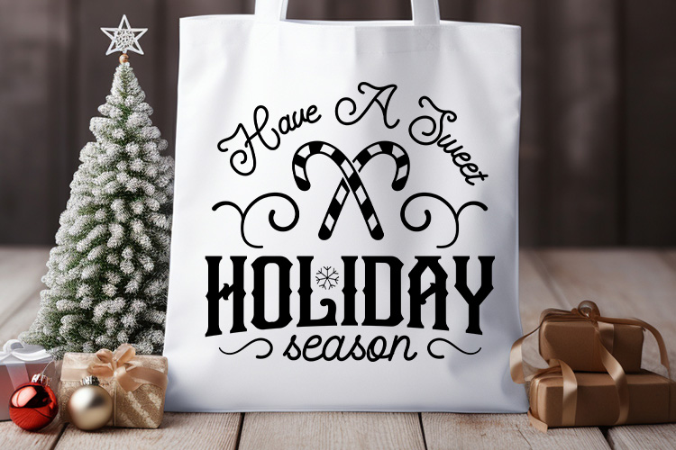 Have A Sweet Holiday Season - Christmas Design SVG Tote Bag Mockup Image.jpg