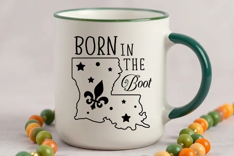 Born in the Boot - Mardi Gras SVG Cut File Mug Mockup Image.jpg