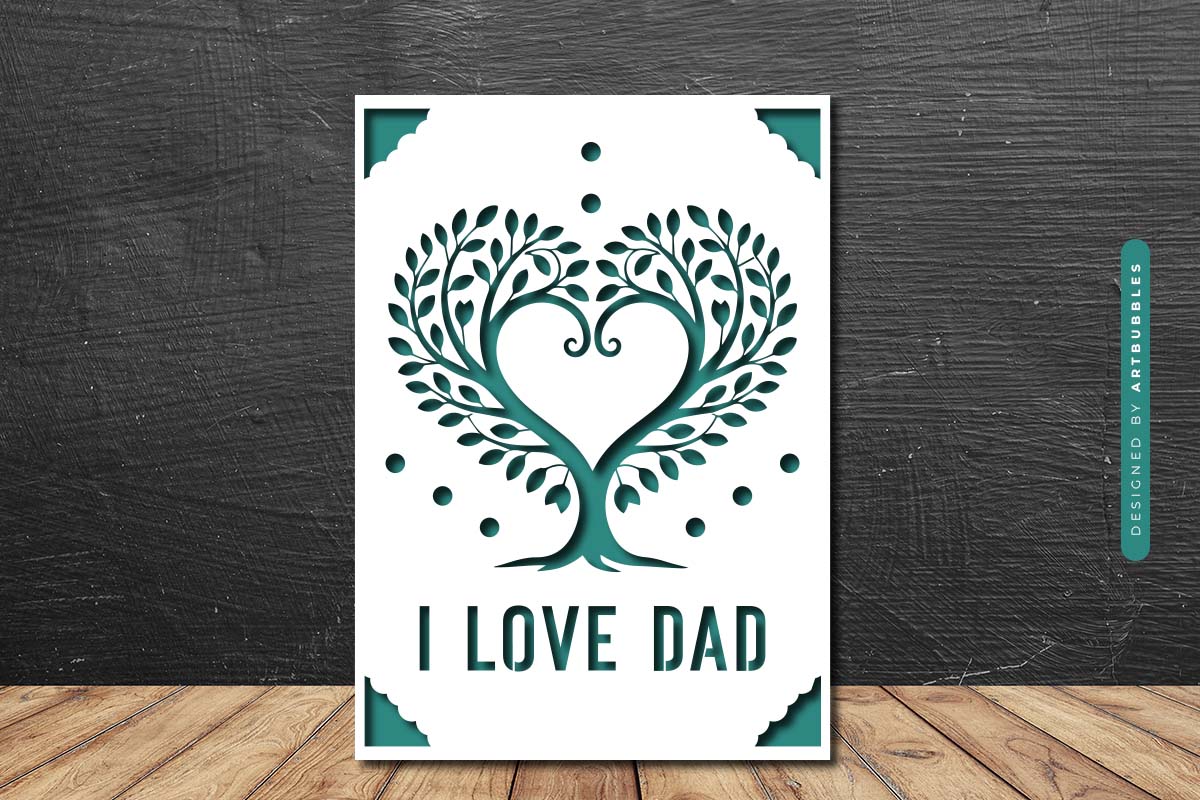 Paper Cut Fathers Day Card SVG Vector Image 2.jpg