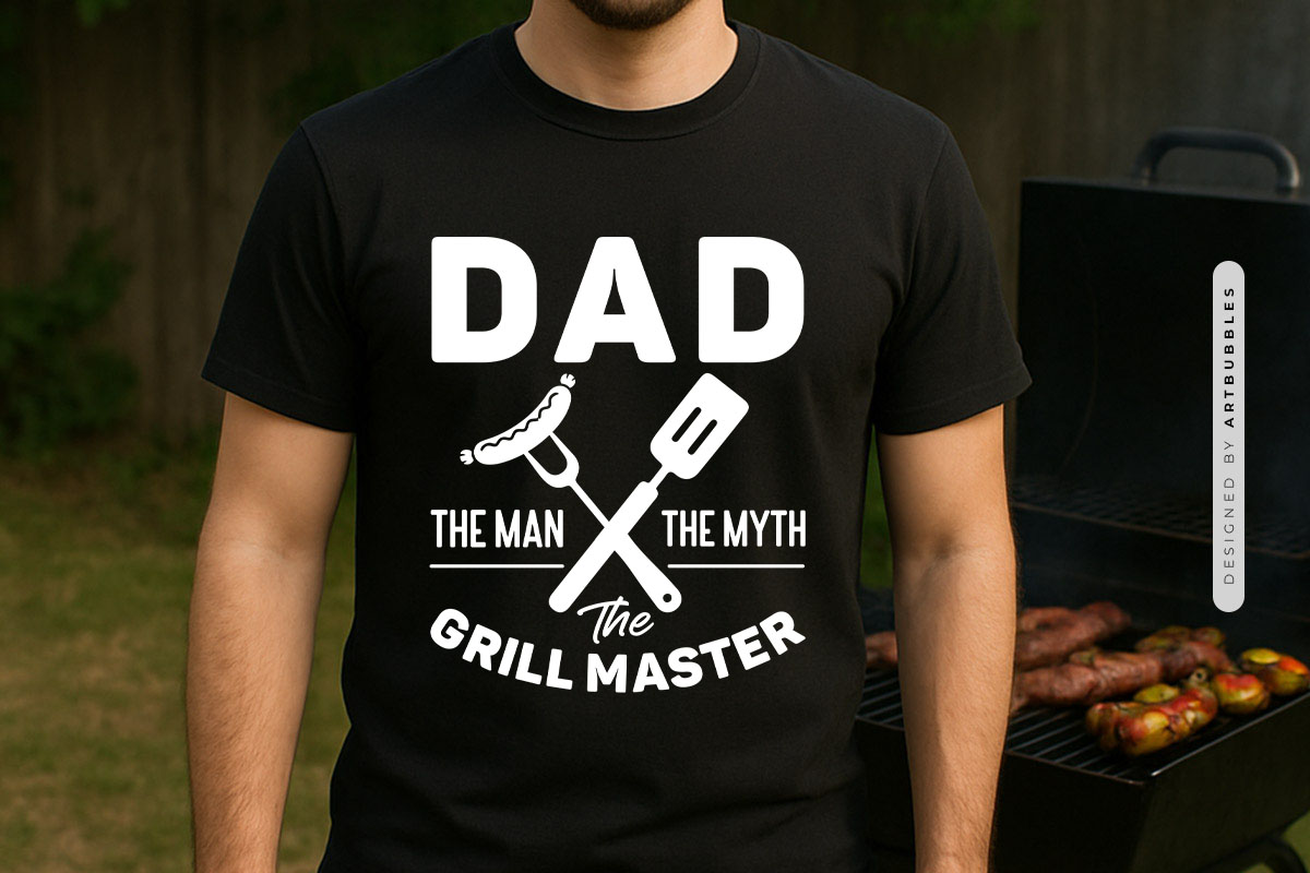 Dad the Man the Myth the Grill Master SVG Tshirt Mockup Image.jpg