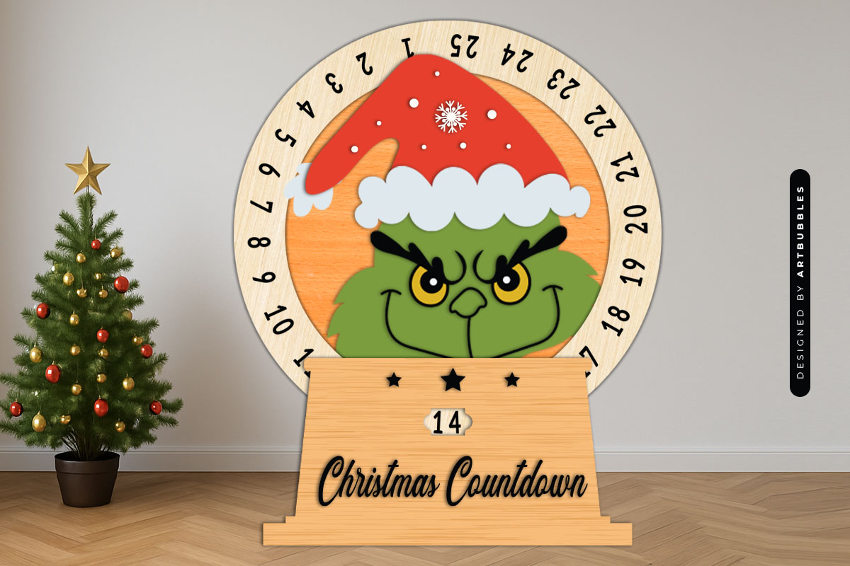 Grinch Christmas Countdown SVG File