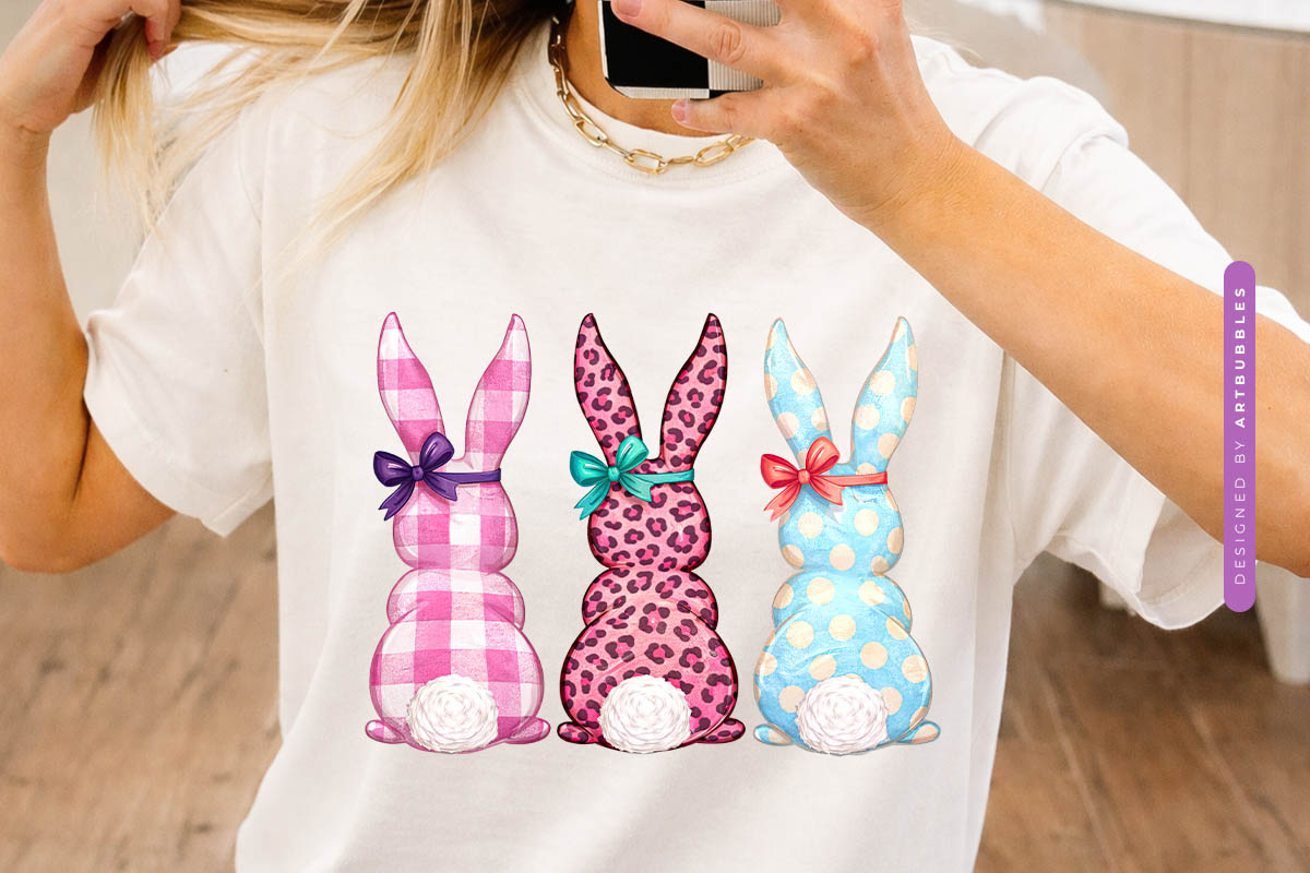 Coquette Easter Bunny Sublimation PNG