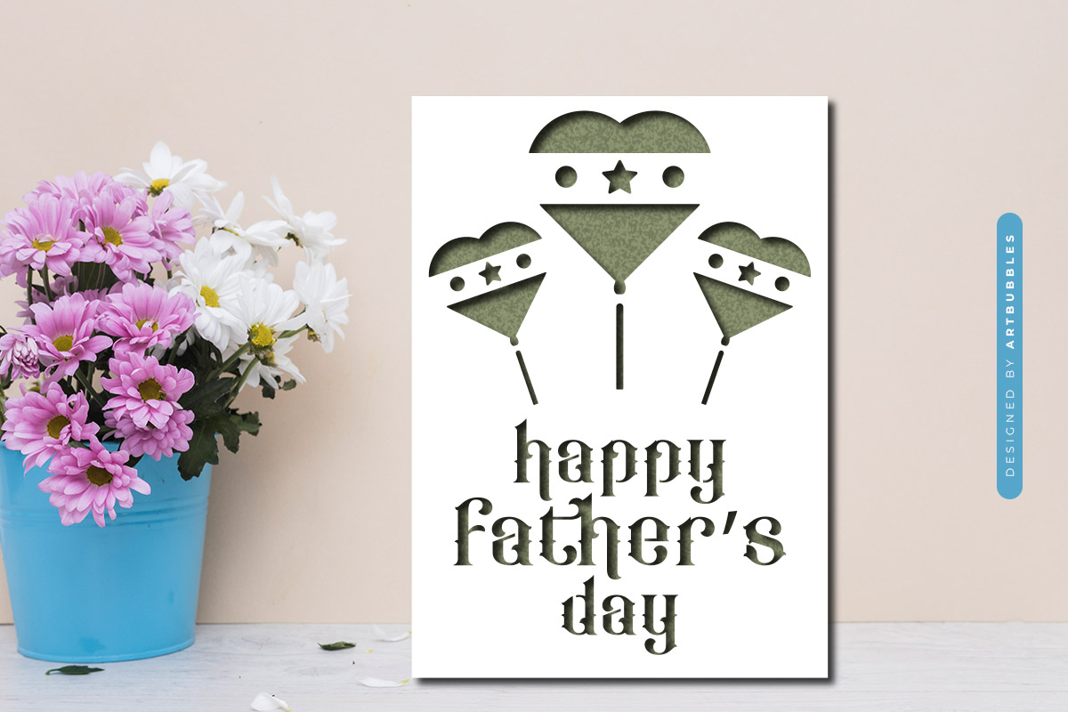 Paper Cut Father's Day Greeting Card SVG Image.jpg