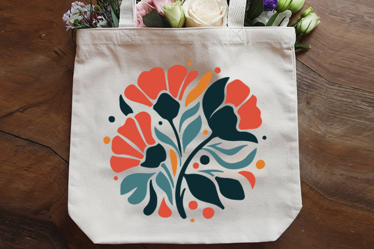Abstract Retro Flower SVG Design Tote bag Mockup Image.jpg