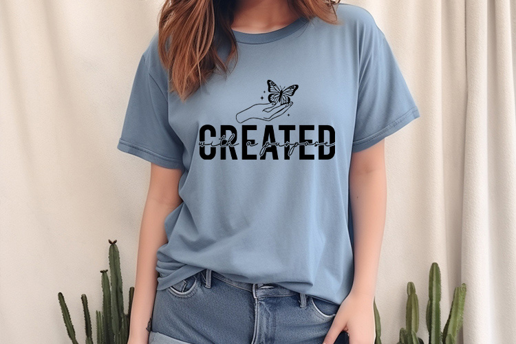 Created with a Purpose - Free Butterfly SVG File Tshirt Mockup Image.jpg