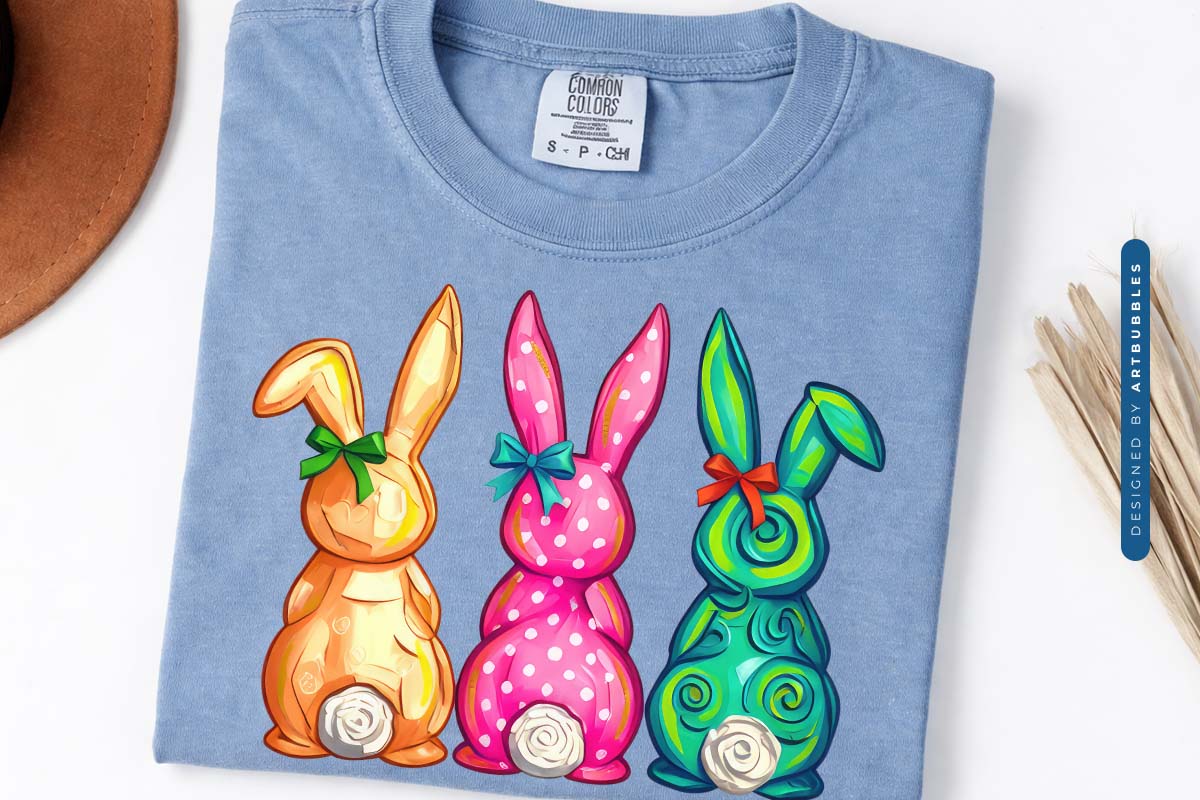 Girly Easter Bunny Sublimation Transfer Image.jpg