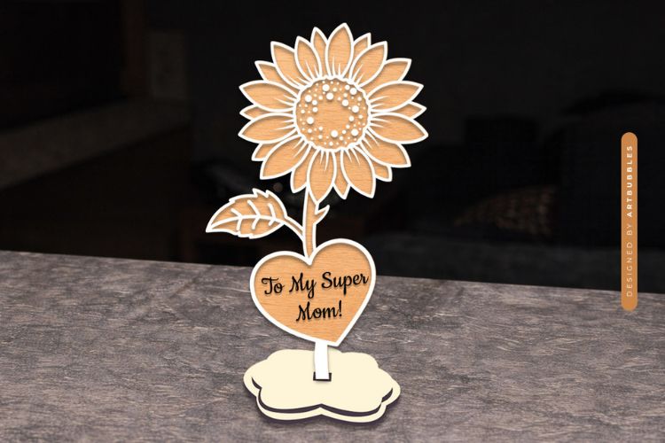Mothers Day Stand Sunflower SVG File Image.jpg