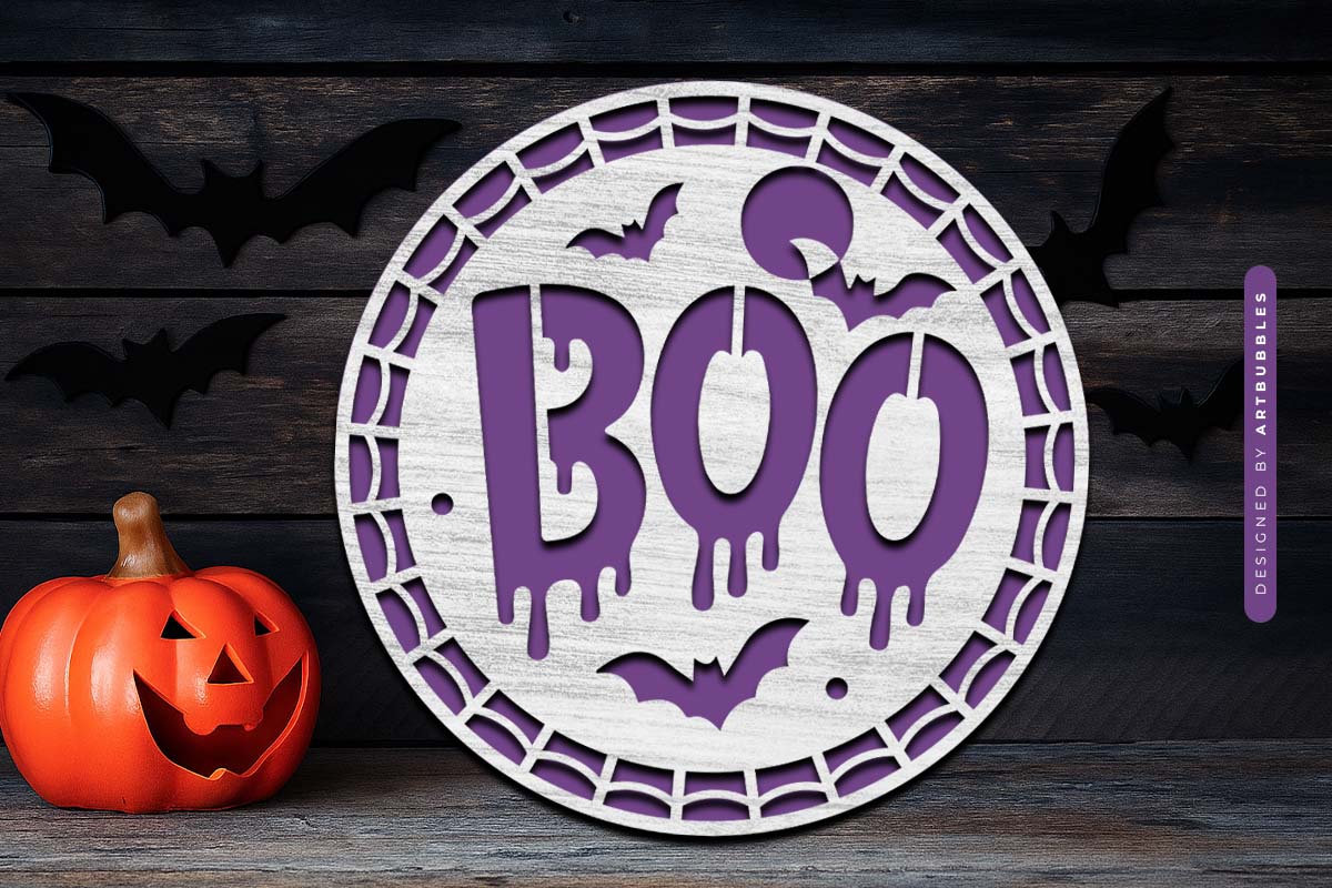 Boo Halloween Door Hanger SVG Cut File Image 2.jpg