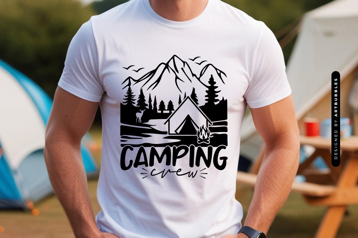 Camping Crew SVG for Cricut Maker Shirt Mockup Image.jpg