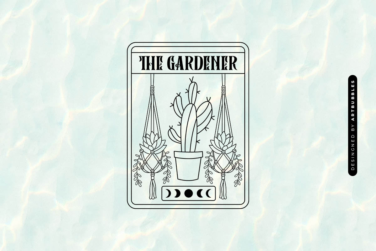 The Gardener - Plant Lover Tarot Card SVG Image.jpg