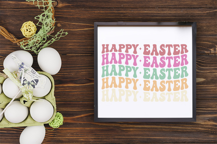 Happy Easter SVG, Retro Shirt, Free Preview 04.jpg