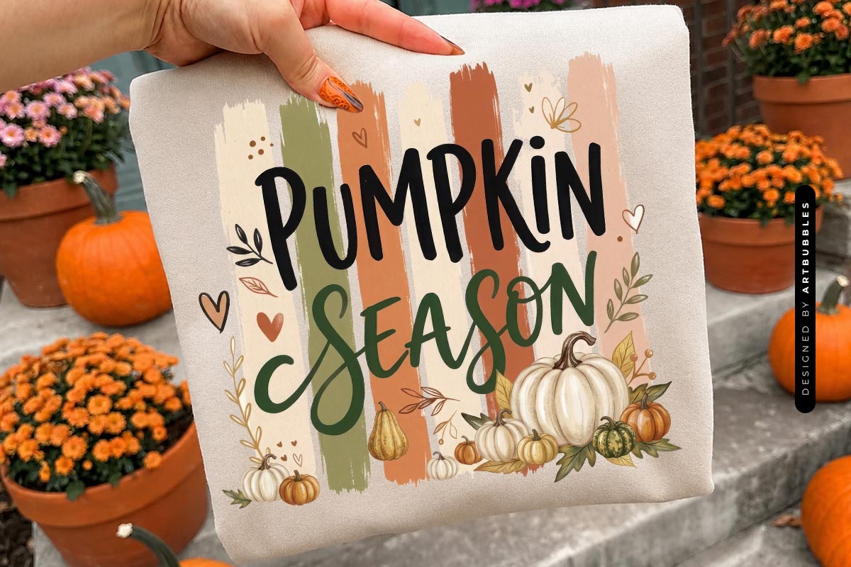Pumpkin Season - Striped Fall Sublimation PNG tote Mockup Image.jpg