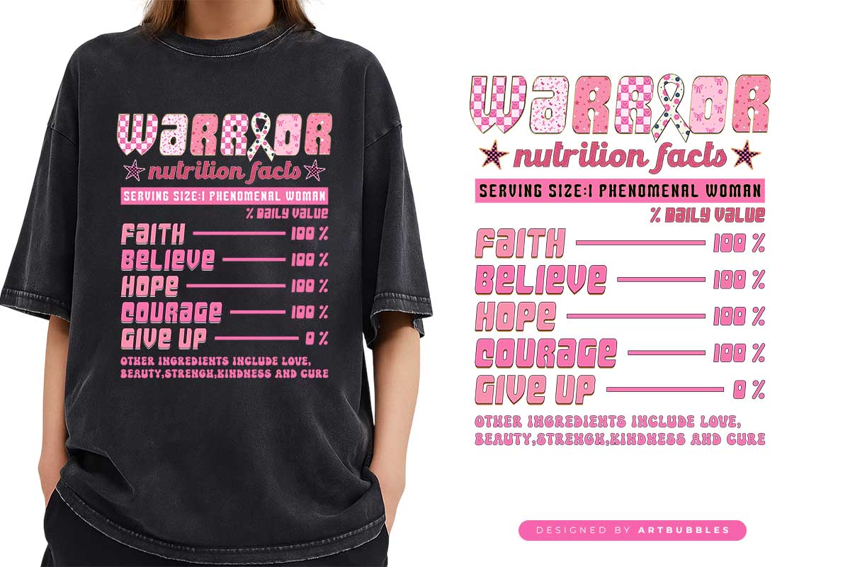 Warrior Nutrition Facts - Breast Cancer Sublimation
