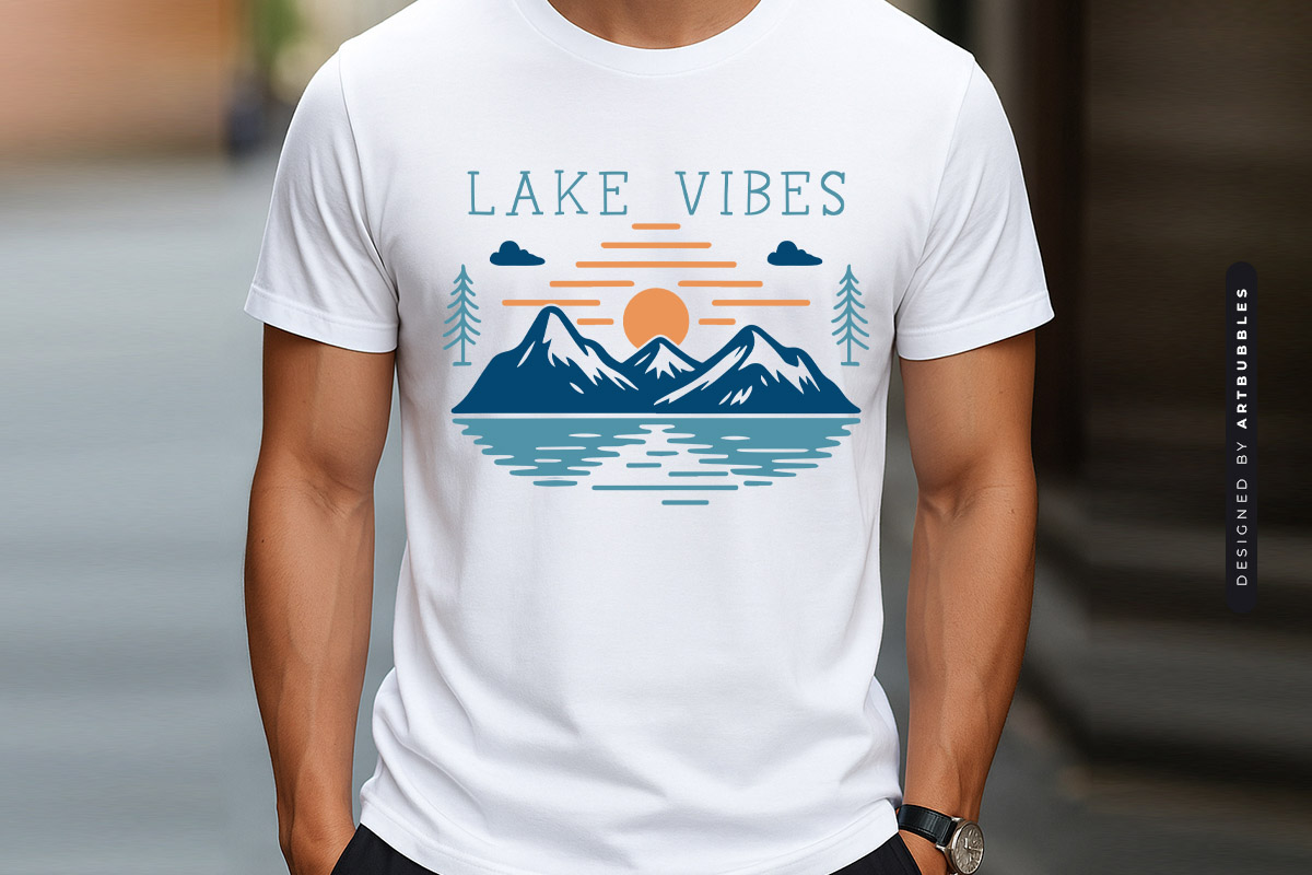 Lake Vibes SVG File T-shirt Mockup Image.jpg