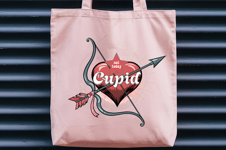 Not Today Cupid - Valentine's Day Retro Sublimation Tote Bag Mockup Image.jpg