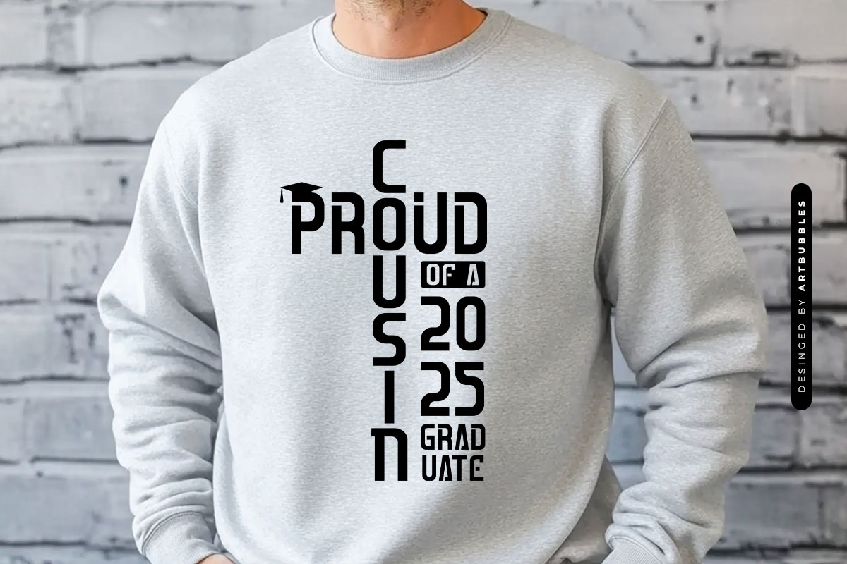 Proud Cousin of a 2025 Graduate SVG Vector Tshirt Mockup Image.jpg