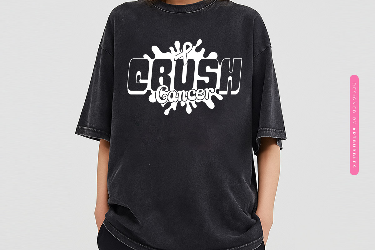 Crush Breast Cancer SVG Retro Tshirt Mockup Image.jpg