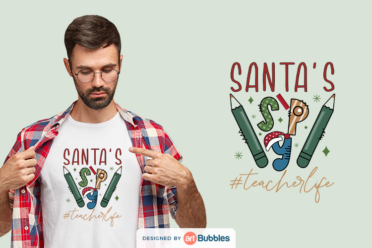 Santa's Spy PNG - Teacher Christmas Shirt Sublimation Preview 01.jpg