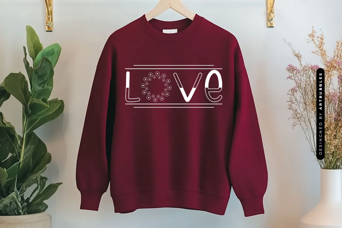 Love - Dandelion SVG Cut File Sweatshirt Mockup image 2.jpg
