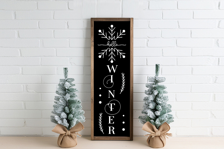 Hello Winter Porch Sign SVG Cut File Image 3.jpg
