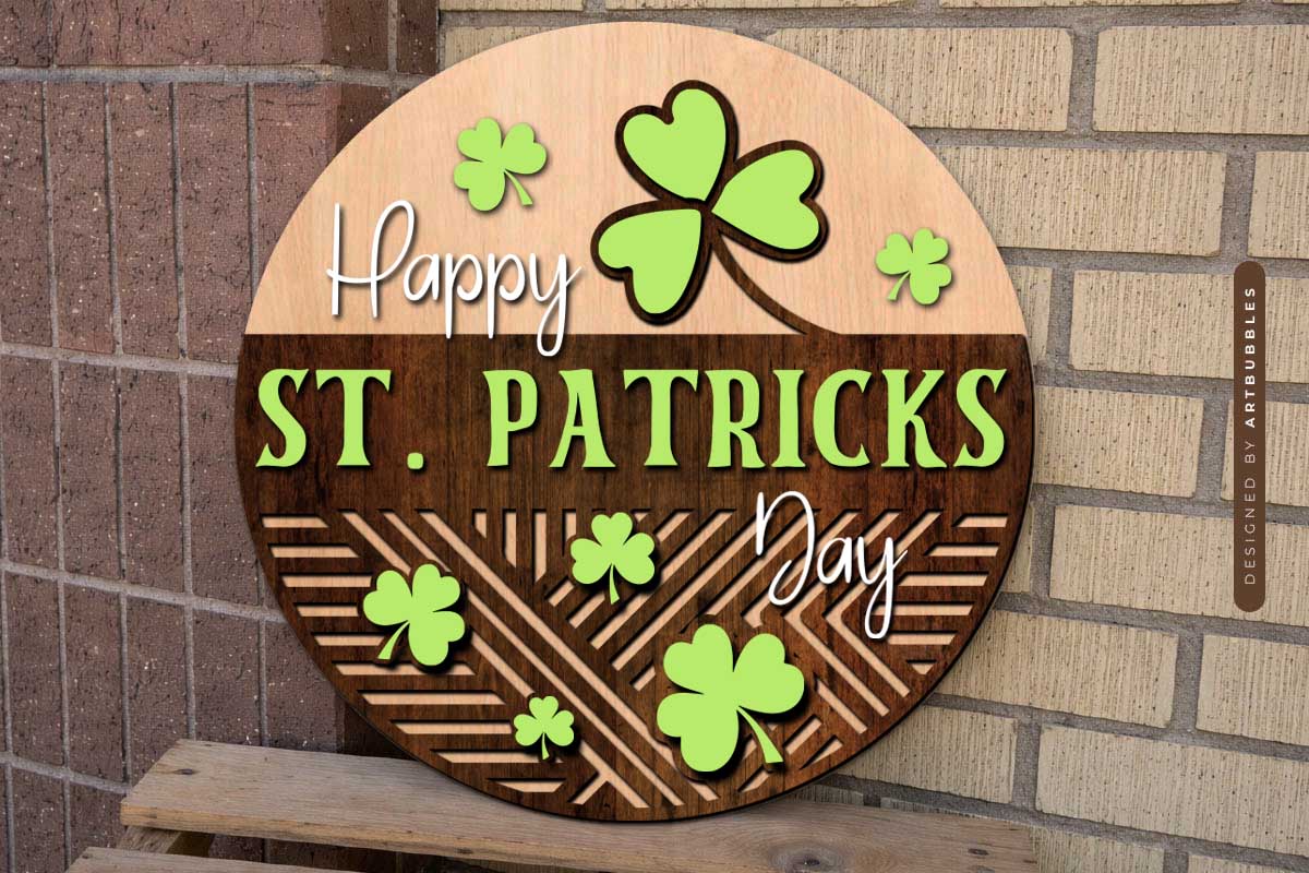 Happy St Patrick's Day Door Hanger Sign SVG Image 2.jpg
