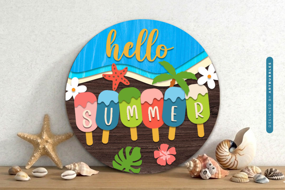 Laser Cut Hello Summer Sign SVG Image.jpg