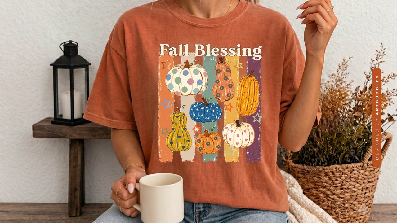 Stripe Fall Blessing Sublimation Print PNG Tshirt Mockup Image.jpg
