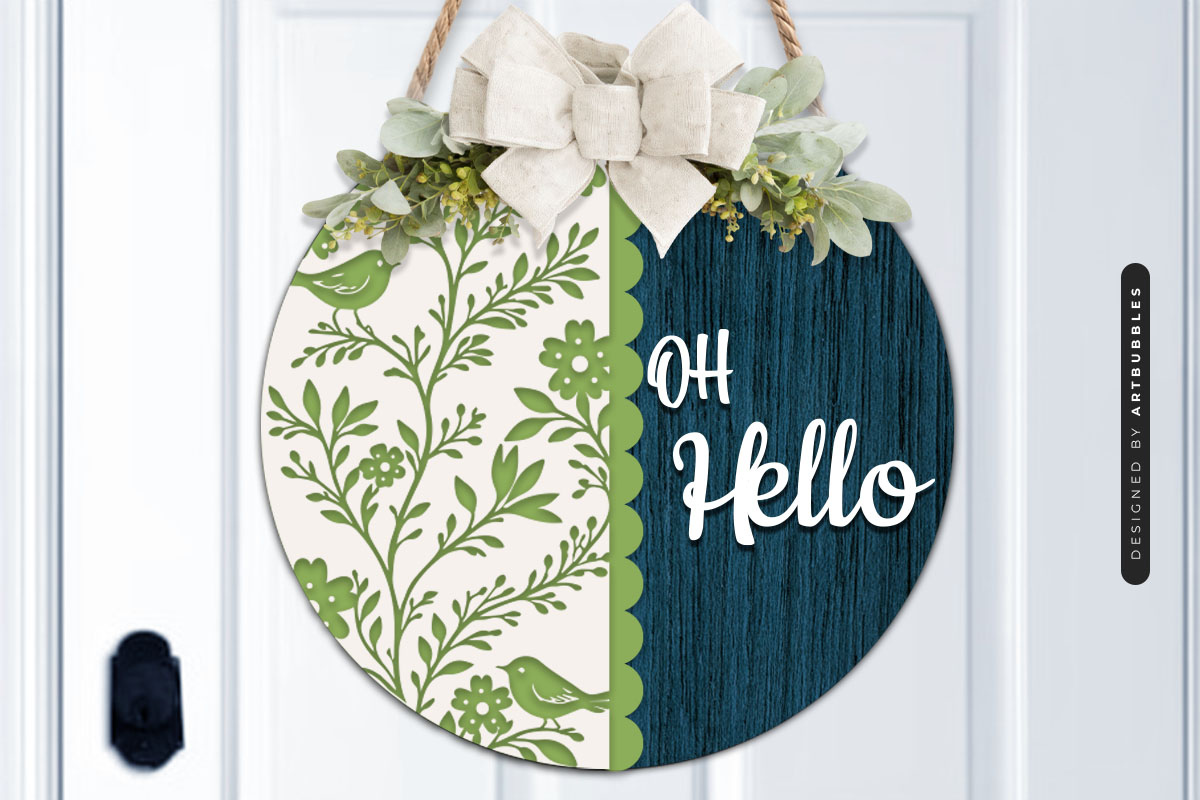 Floral Laser Cut Door Hanger SVG File Image.jpg