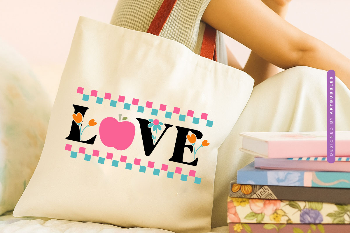 Love - Floral Teacher Appreciation Gift SVG Tote Bag Mockup Image.jpg