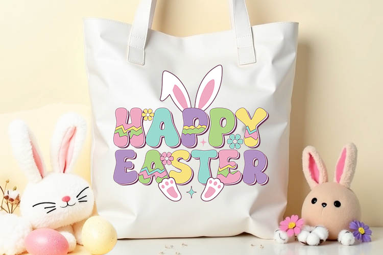 Retro Happy Easter Sublimation Transfer tote Mockup Image.jpg