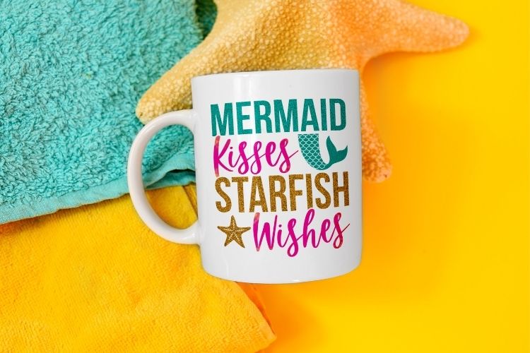 Mermaid Kisses Starfish Wishes - Summer PNG Design Mug Mockup Image.jpg