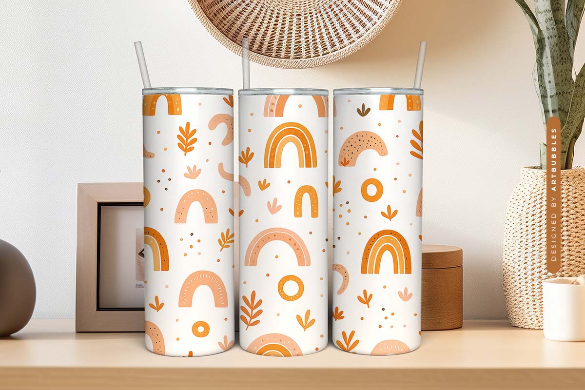 Boho Rainbow 20oz Tumbler Wrap Sublimation Image 2.jpg