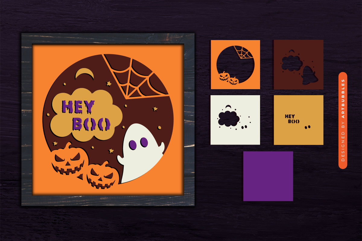 Hey Boo Halloween 3d Shadow Box SVG File Image.jpg