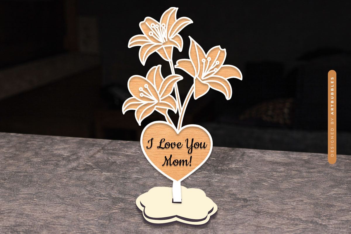 Mothers Day Stand Flower SVG Laser Cut Image.jpg