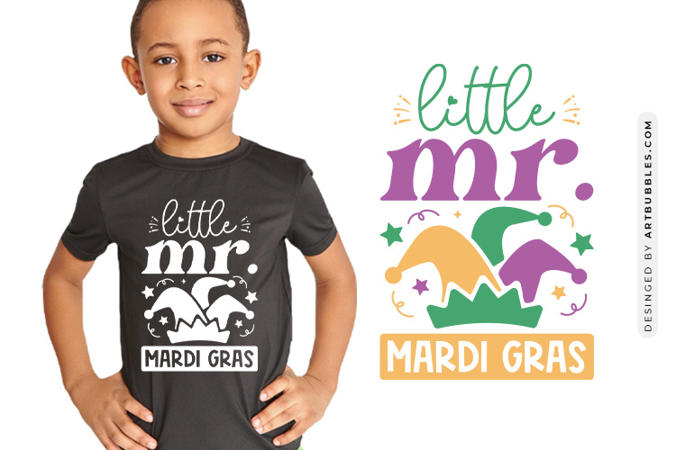 Little Mister Mardi Gras SVG Vector Image.jpg