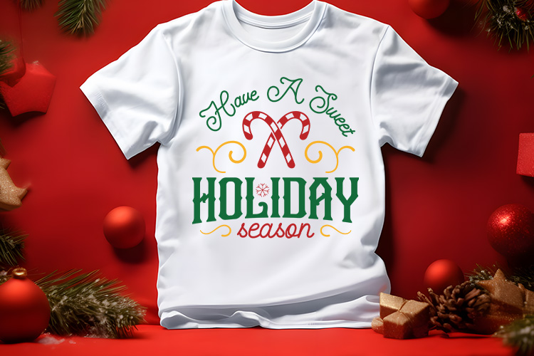 Have A Sweet Holiday Season - Christmas Design SVG Shirt Mockup Image.jpg
