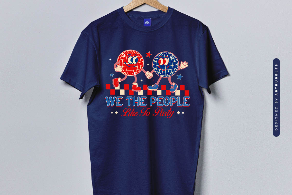 We the People Like to Party - 4th of July Sublimation T-shirt Mockup Image.jpg