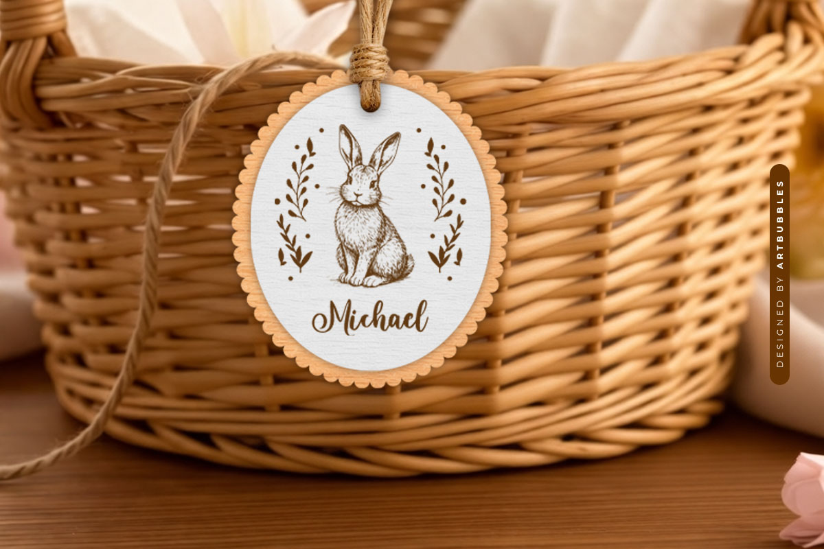 Personalized Easter Basket Tag SVG Bundle Image 2.jpg