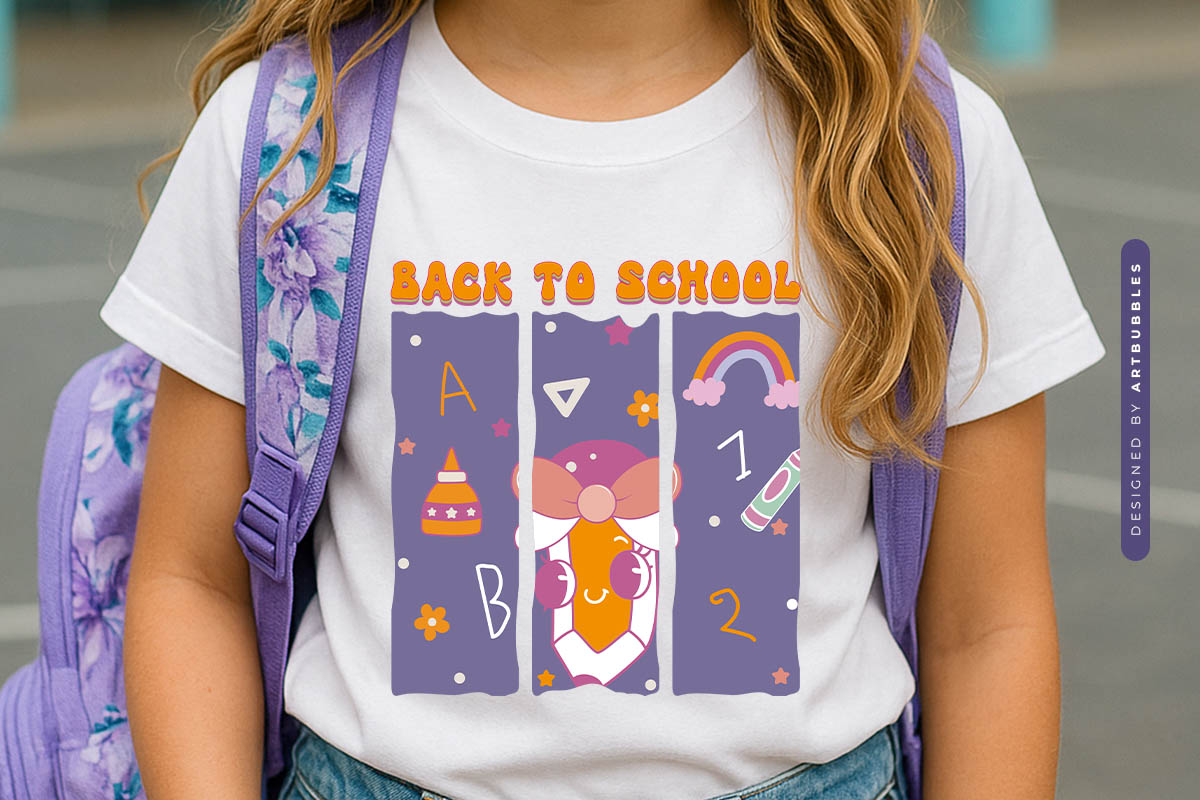 Retro Back to School PNG Sublimation