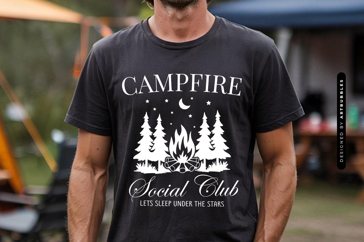 Campfire Social Club - Camping SVG Vector Tshirt Mockup Image.jpg