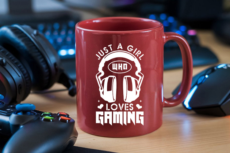 Just A Girl Who Loves Gaming SVG Design Mug Mockup image.jpg
