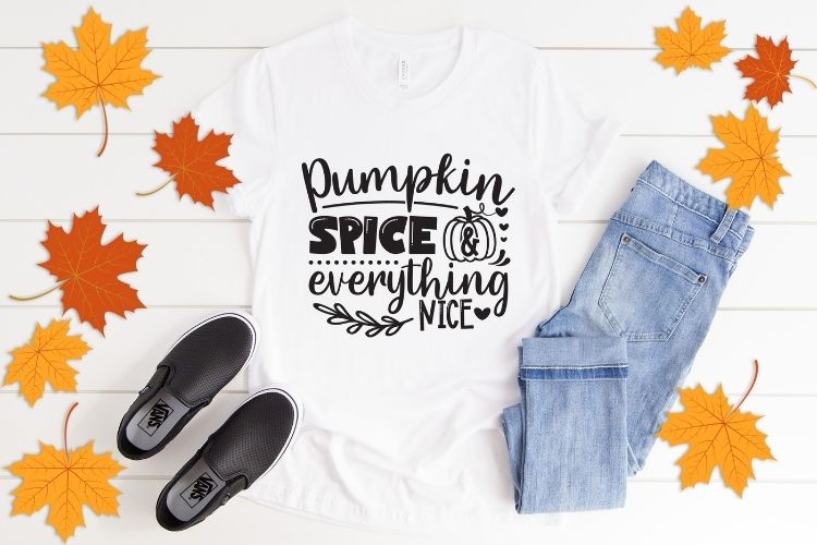 Pumpkin Spice & Everything Nice - Fall SVG File Tshirt Mockup Image.jpg