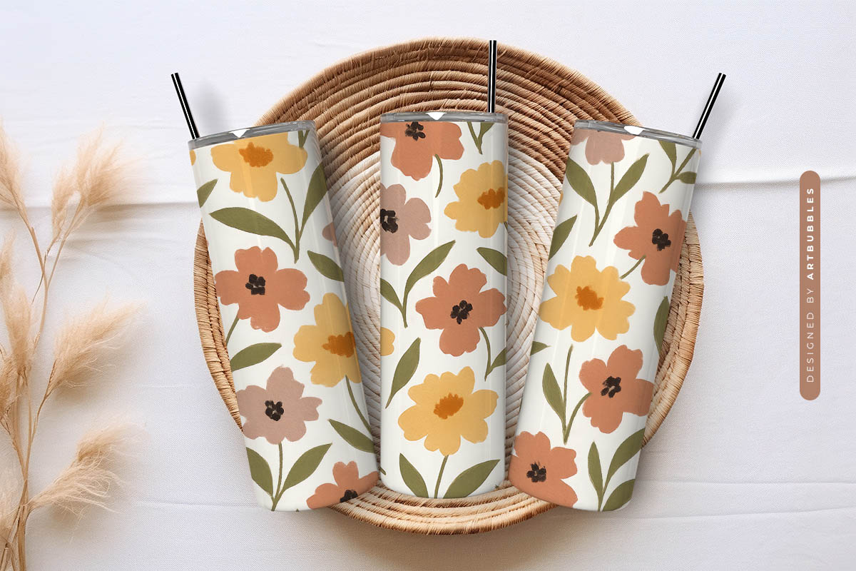 20oz Boho Flower Tumbler Wrap Sublimation Image 3.jpg