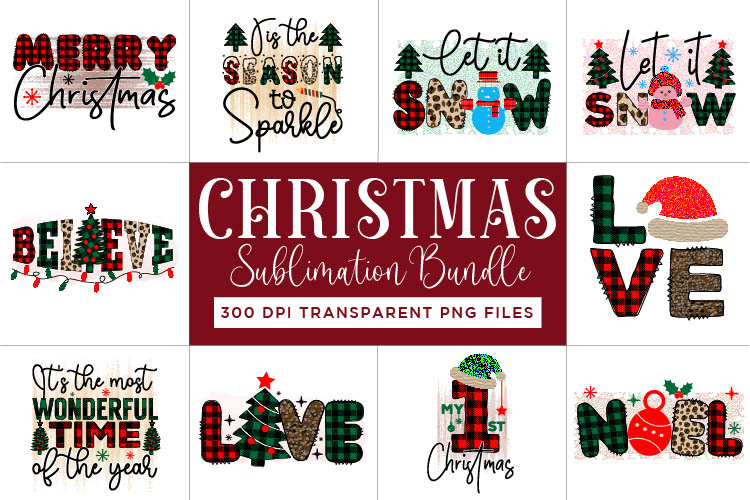 Christmas Sublimation Bundle PNG