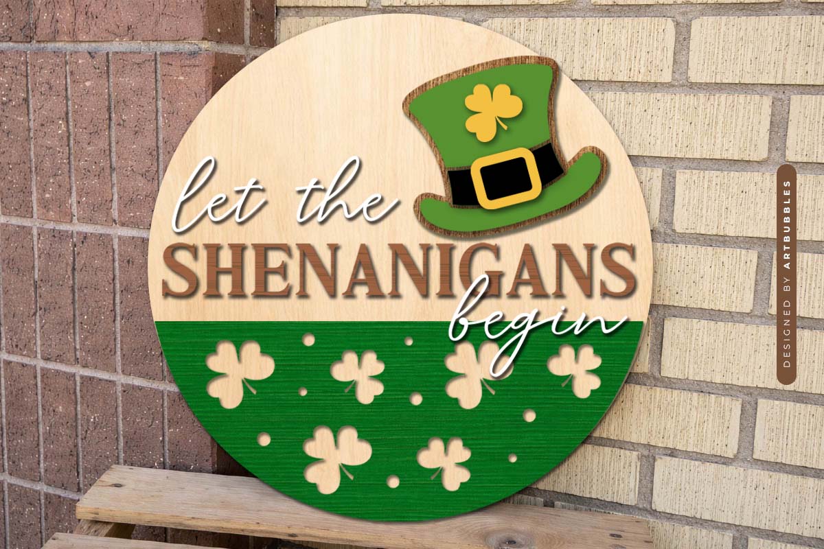 Laser Cut St Patrick's Day Door Hanger SVG Image.jpg
