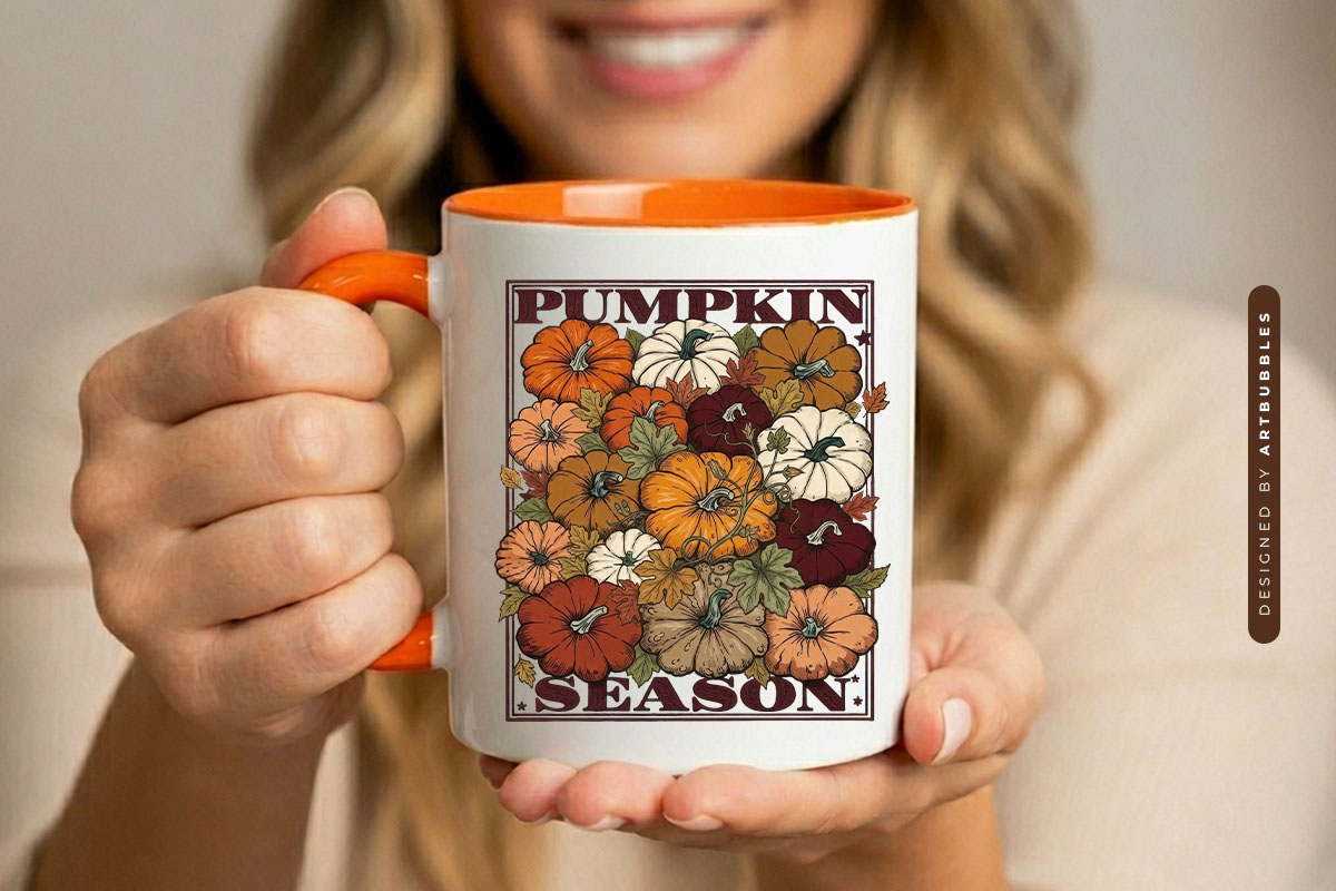 Pumpkin Season - Fall PNG Sublimation Design Mug Mockup Image.jpg