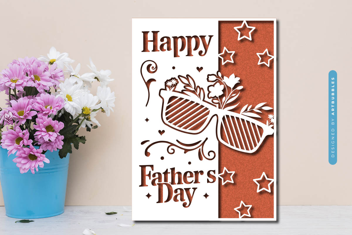 Creative Happy Fathers Day Card SVG Image.jpg