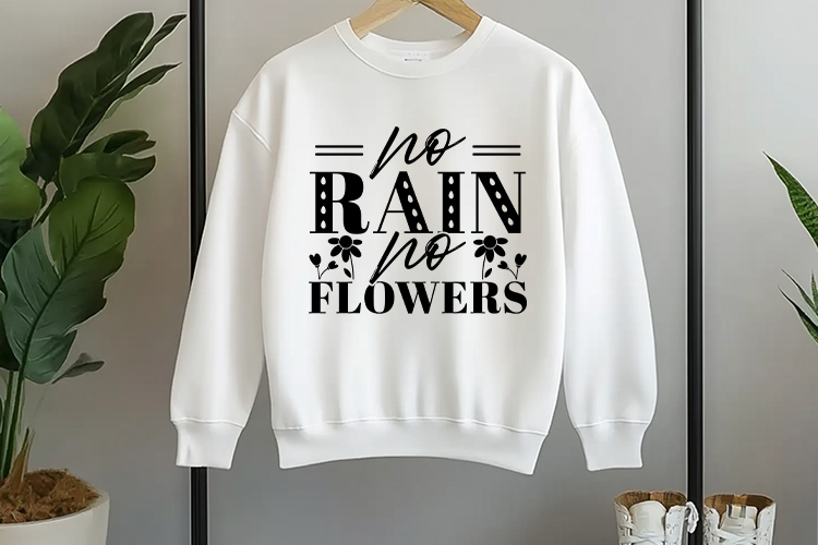 No Rain No Flowers - Wildflower Quote SVG Cutting File Tshirt Mockup Image.jpg